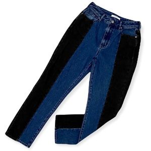 PacSun Women's High Rise Jeans - Blue & Black
